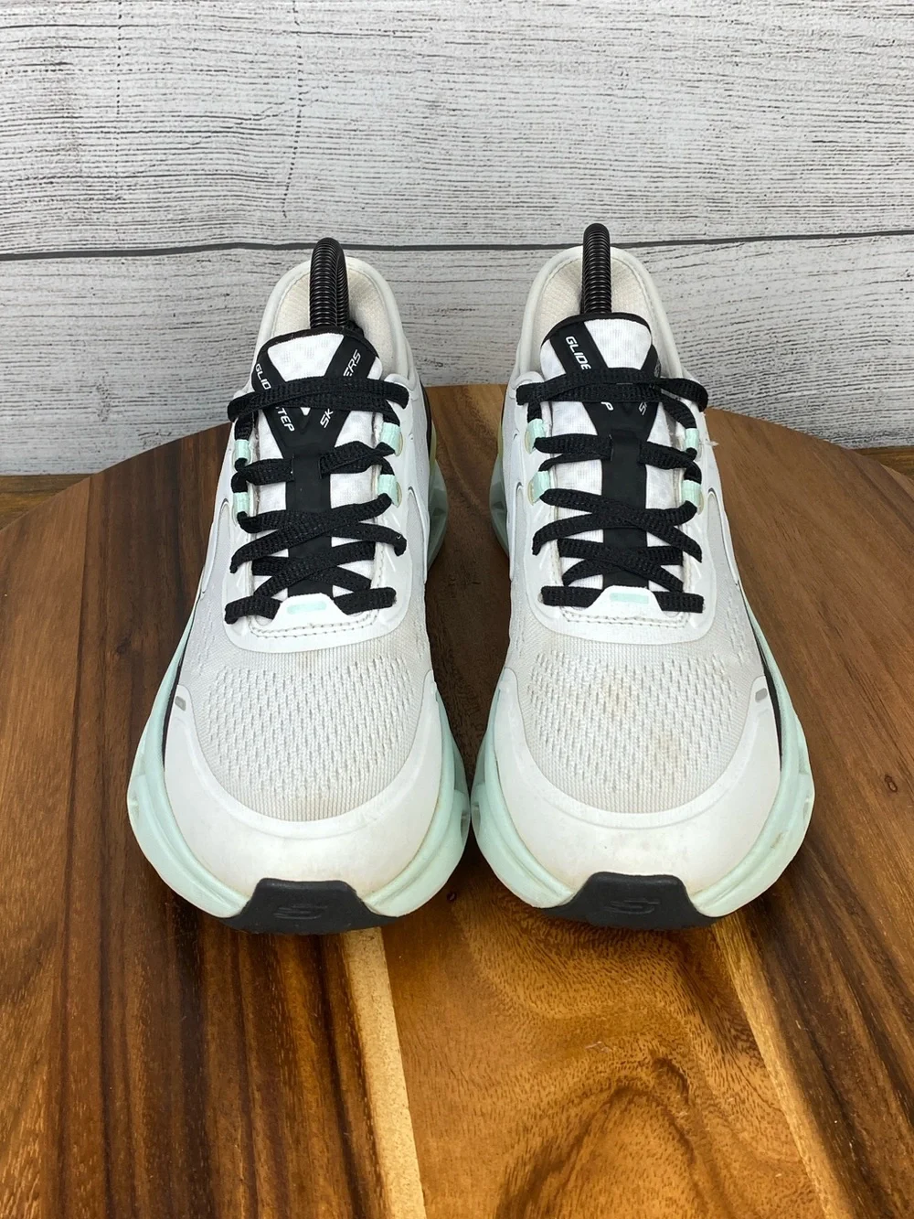 Skechers Slip-ins Glide Step Altus White Blue Running Shoes Women’s Size 7